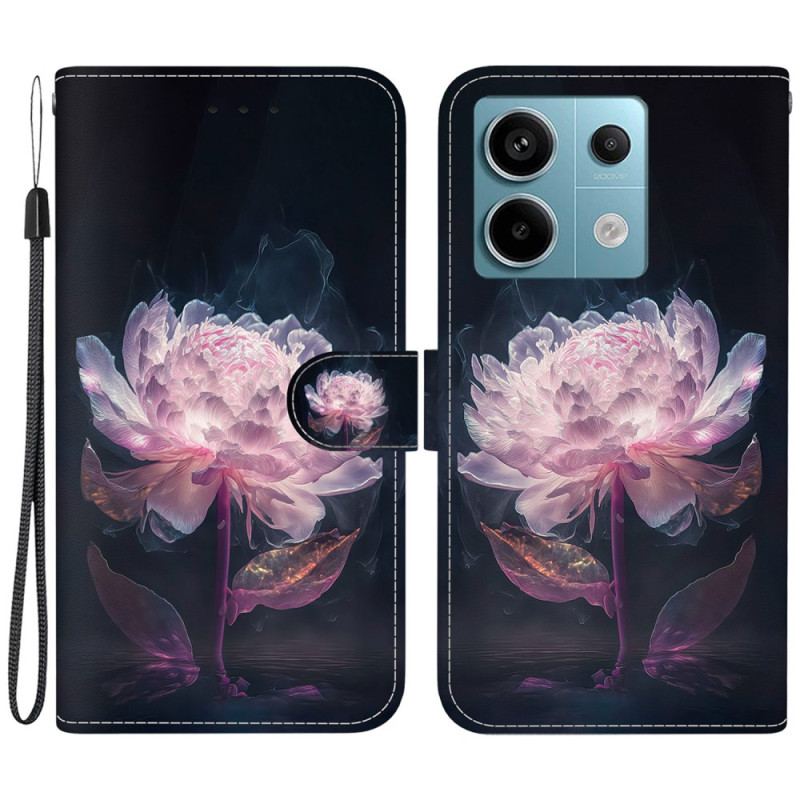 Housse Xiaomi Redmi Note 13 Pro 5G / Poco X6 5G Pivoine Pourpre à anière