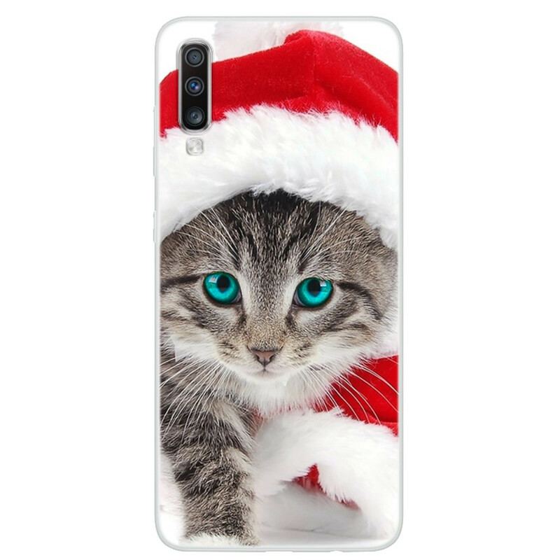 Coque Samsung Galaxy A70 Chat de Noël