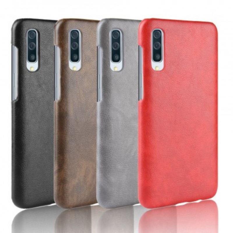 Coque Samsung Galaxy A70 Effet Cuir Litchi