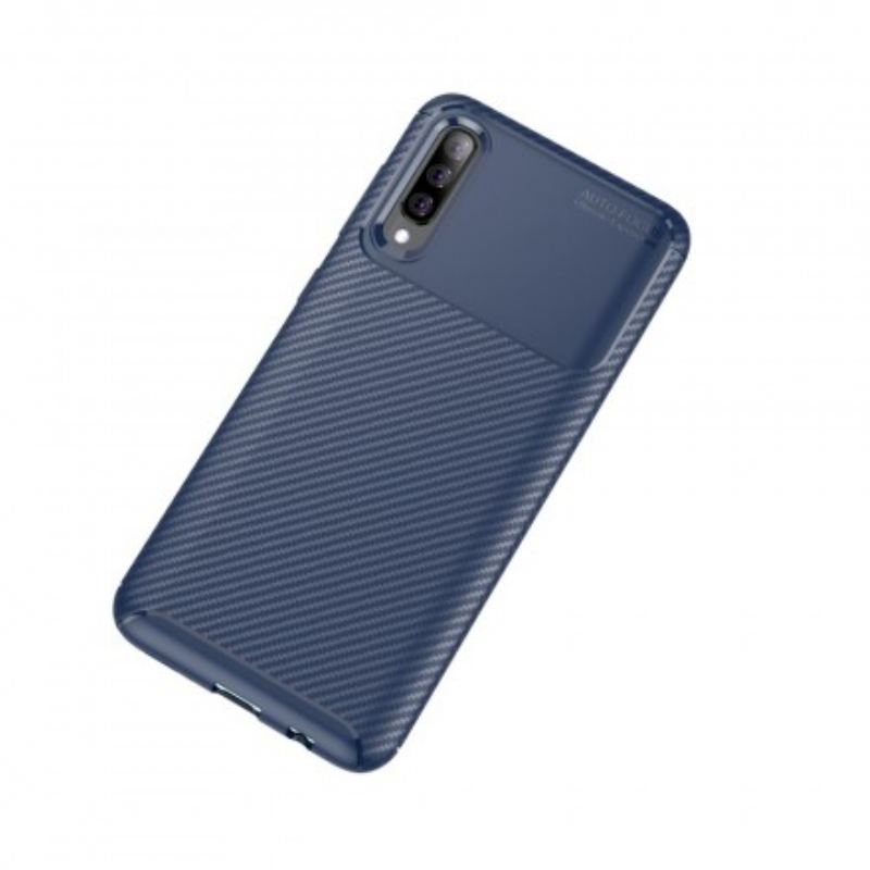 Coque Samsung Galaxy A70 Flexible Texture Fibre Carbone