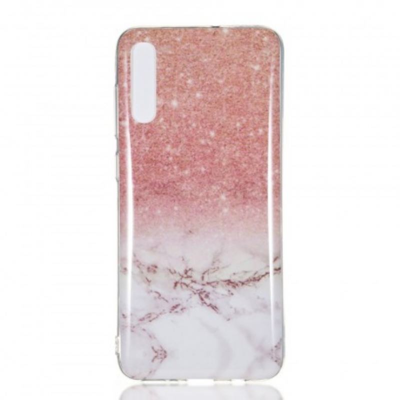 Coque Samsung Galaxy A70 Marbre Paillettes