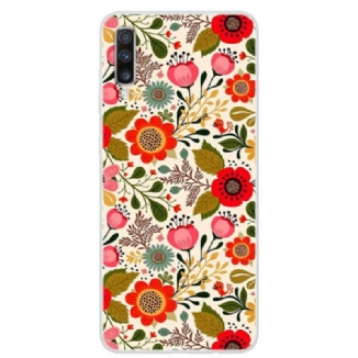 Coque Samsung Galaxy A70 Tapisserie Fleurie