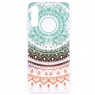 Coque Samsung Galaxy A70 Transparente Mandala Coloré Vintage