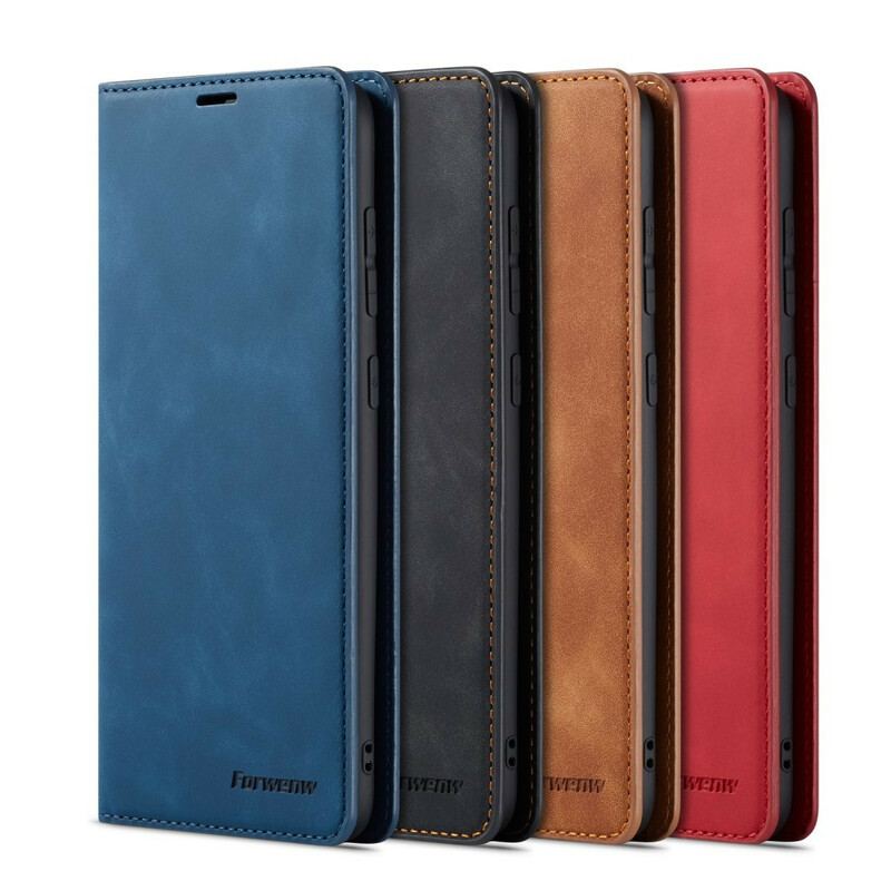 Flip Cover Samsung Galaxy A70 Effet Cuir FORWENW