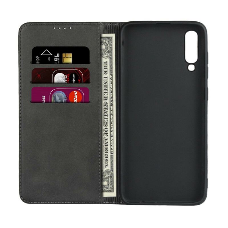 Flip Cover Samsung Galaxy A70 Style Cuir Sobriété