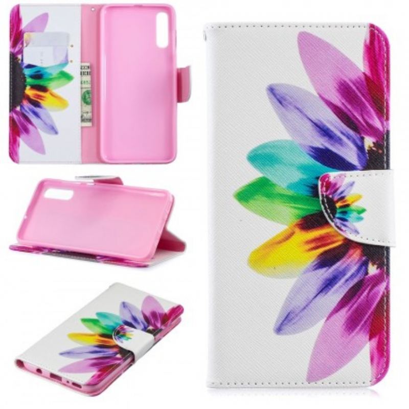 Housse Samsung Galaxy A70 Fleur Aquarelle