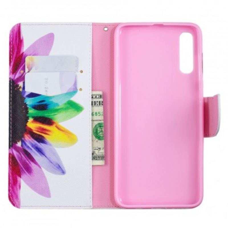 Housse Samsung Galaxy A70 Fleur Aquarelle