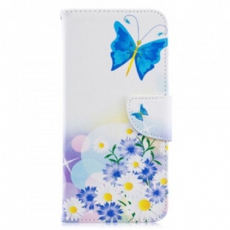 Housse Samsung Galaxy A70 Papillons et Fleurs Peints