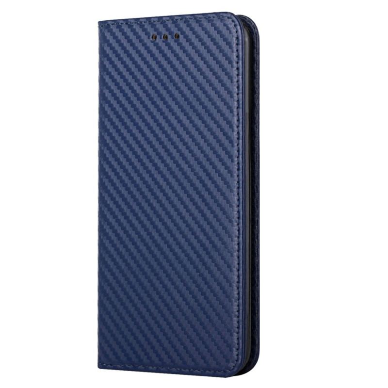 Flip Cover Xiaomi 12T / 12T Pro Fibre Carbone avec Lanière