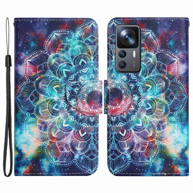 Housse Xiaomi 12T / 12T Pro Flashy Mandala à Lanière