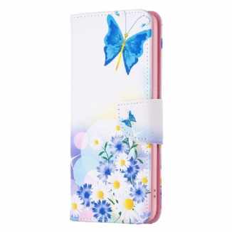 Housse Xiaomi 12T / 12T Pro Papillons et Fleurs Peints