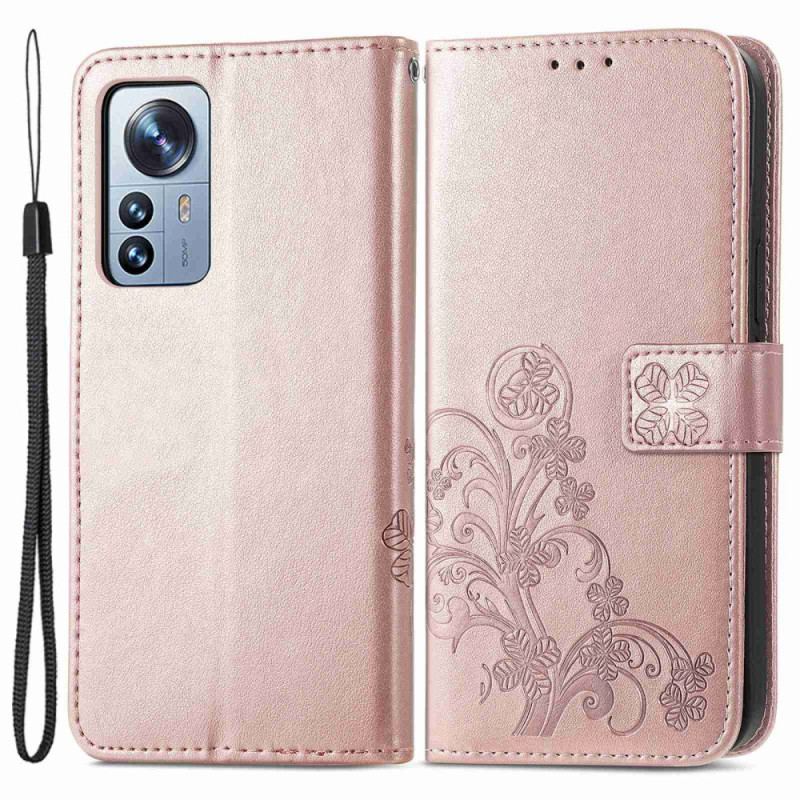 Housse Xiaomi 12T / 12T Pro Petites Fleurs à Lanière