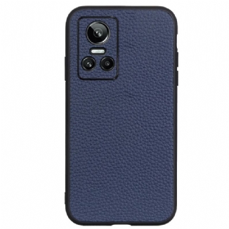 Coque Realme GT Neo 3 Cuir Véritable Texture Litchi