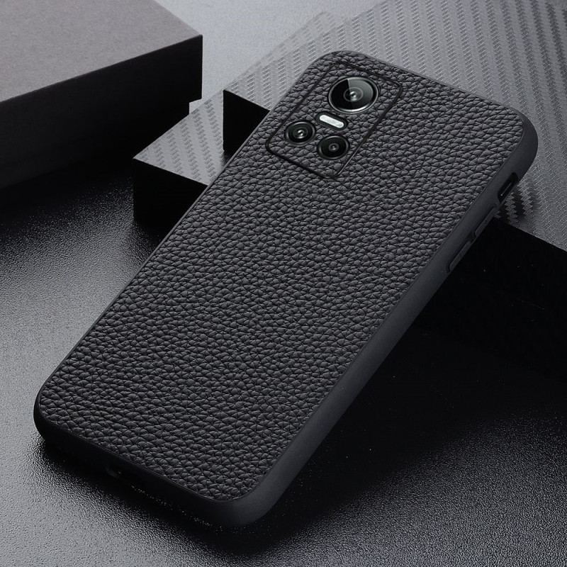 Coque Realme GT Neo 3 Cuir Véritable Texture Litchi