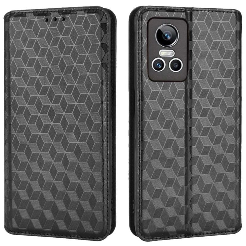 Flip Cover Realme GT Neo 3 Motifs à Carreaux