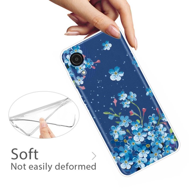 Coque Samsung Galaxy A03 Core Fleurs Bleues