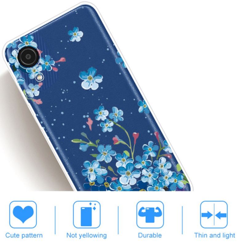 Coque Samsung Galaxy A03 Core Fleurs Bleues