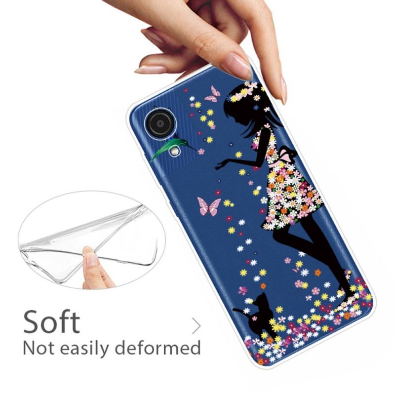 Coque Samsung Galaxy A03 Core Jolie Tête Fleurie