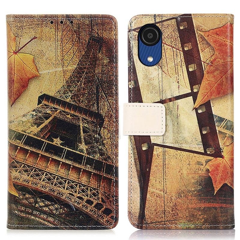 Housse Samsung Galaxy A03 Core Tour Eiffel en Automne