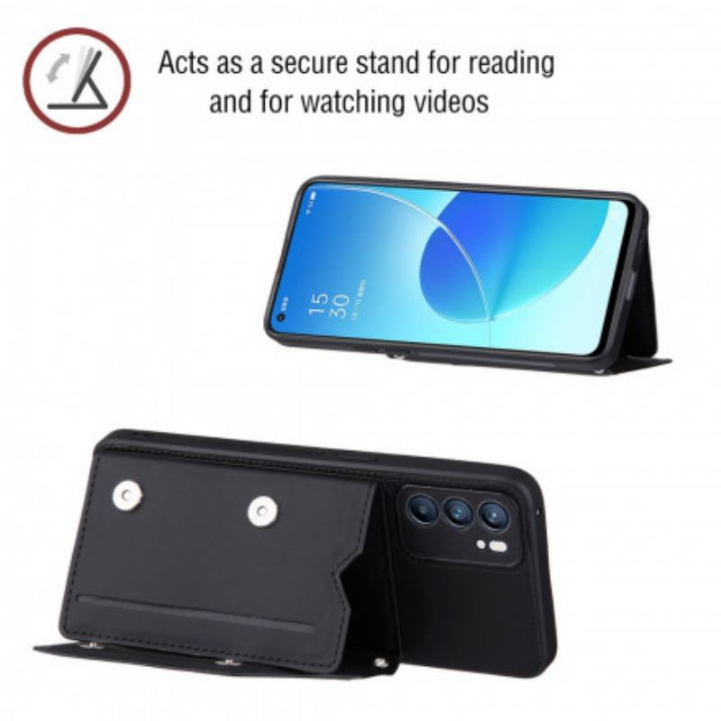 Coque Oppo Reno 6 5G Bandoulière Porte-cartes