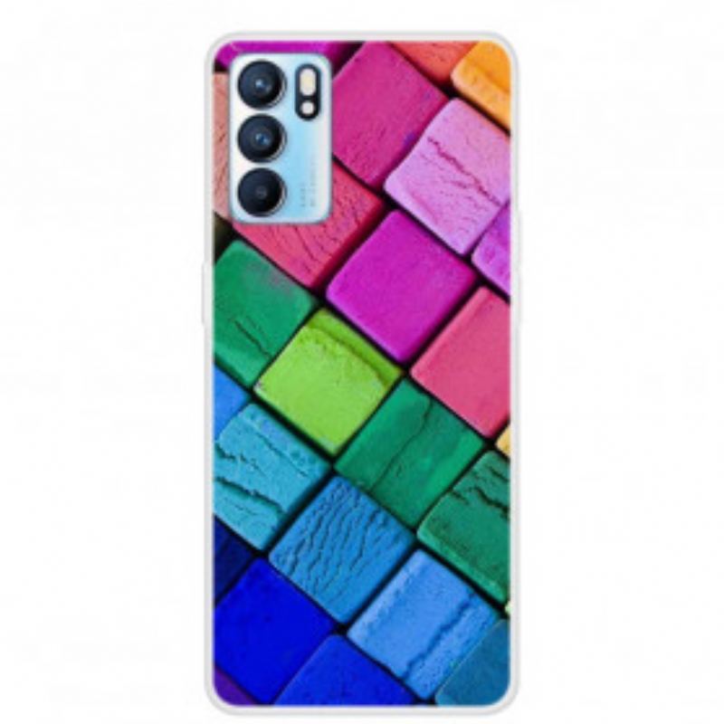 Coque Oppo Reno 6 5G Cubes Colorés