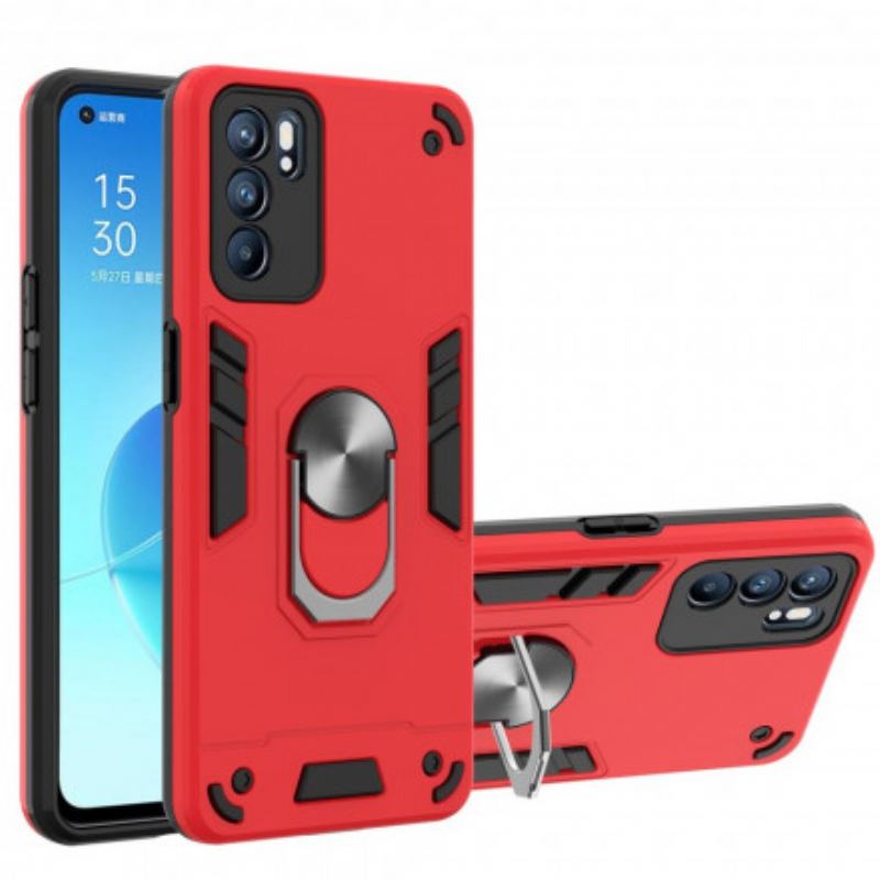 Coque Oppo Reno 6 5G Détachable Anneau-Support