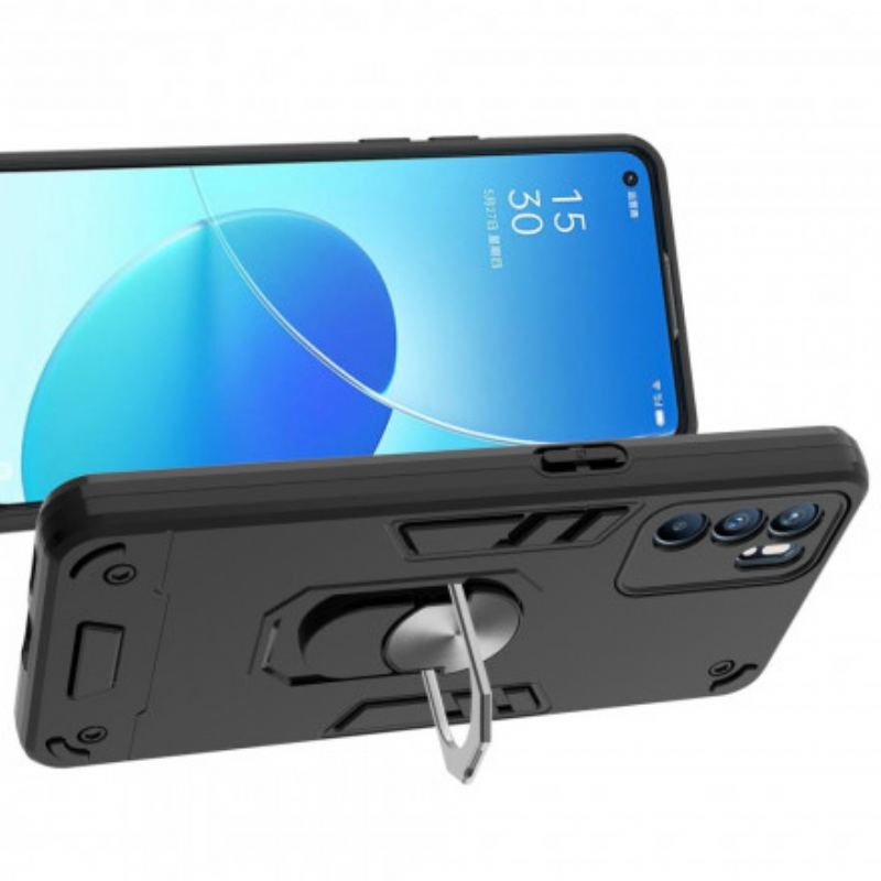 Coque Oppo Reno 6 5G Détachable Anneau-Support