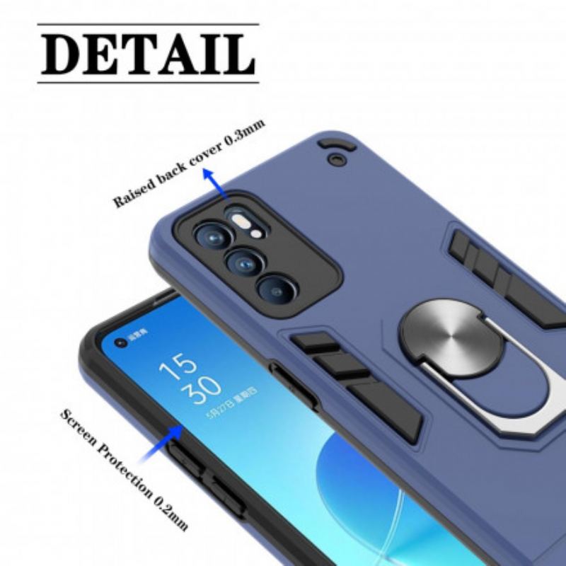 Coque Oppo Reno 6 5G Détachable Anneau-Support