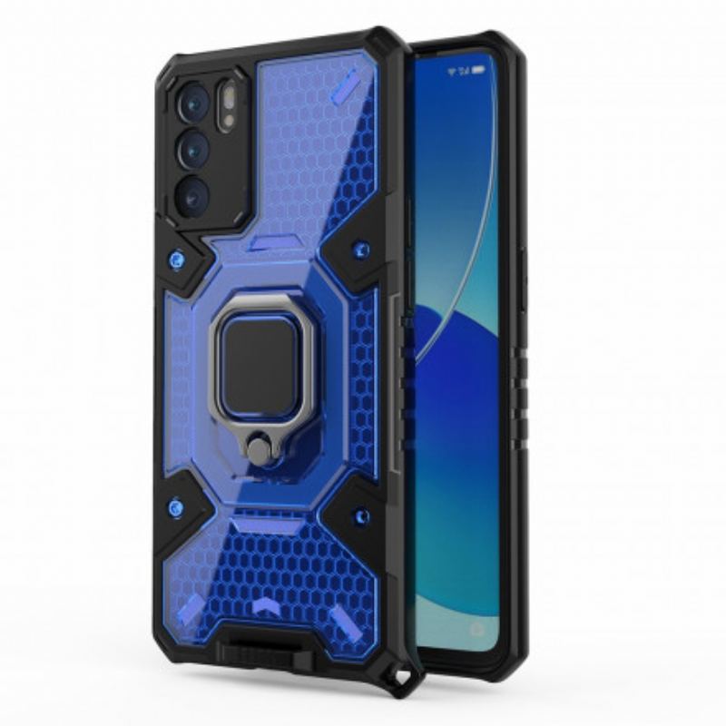 Coque Oppo Reno 6 5G Nid d'Abeille avec Anneau