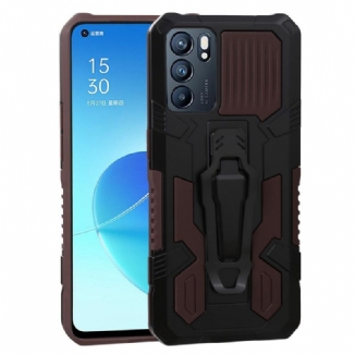 Coque Oppo Reno 6 5G Robot avec Pince Ceinture