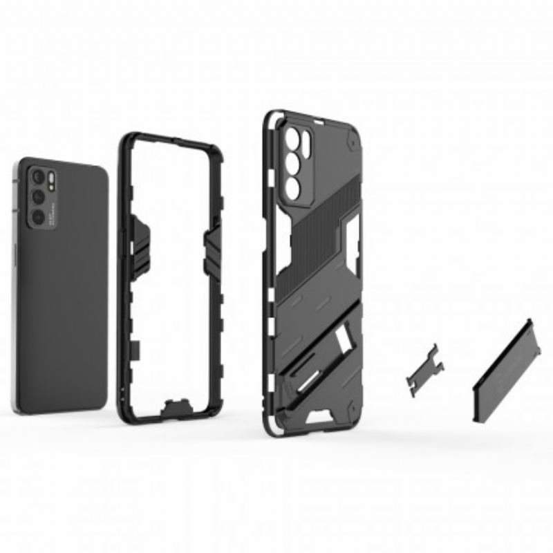 Coque Oppo Reno 6 5G Support Amovible Deux Positions Mains Libres