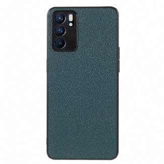 Coque Oppo Reno 6 5G Véritable Cuir Litchi