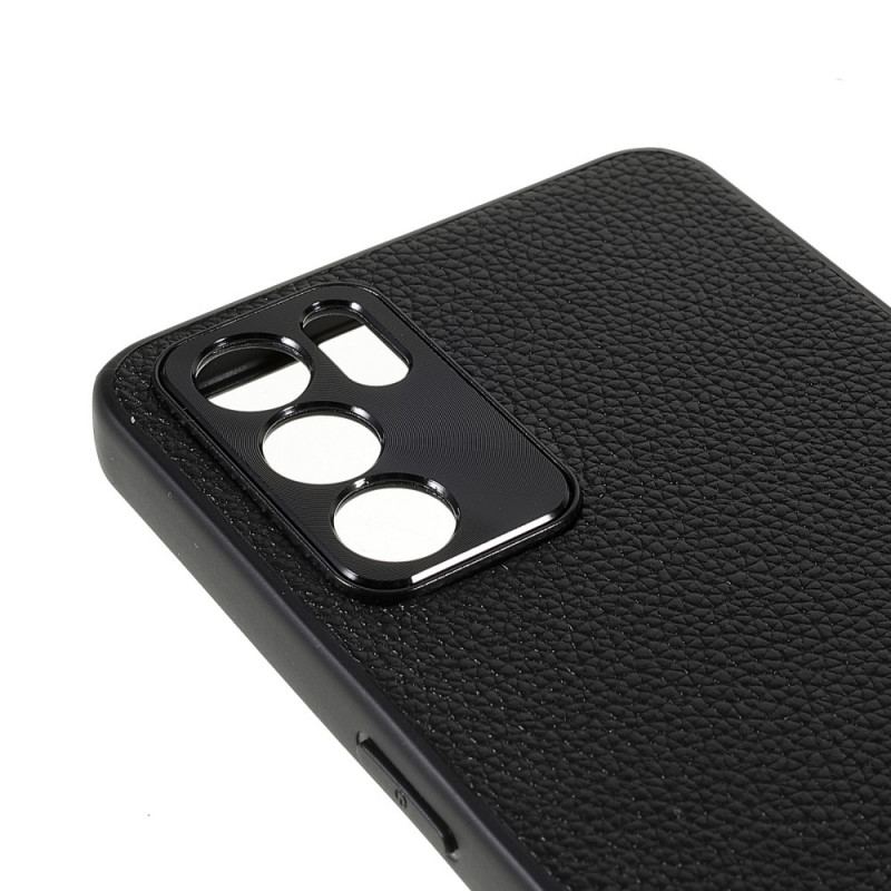 Coque Oppo Reno 6 5G Véritable Cuir Litchi