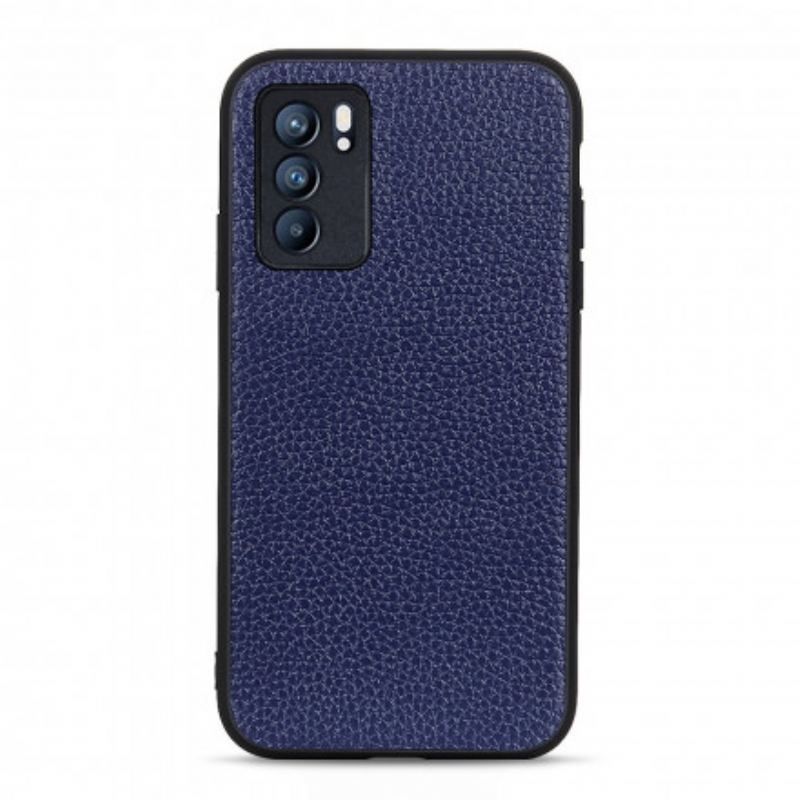 Coque Oppo Reno 6 5G Véritable Cuir Litchi