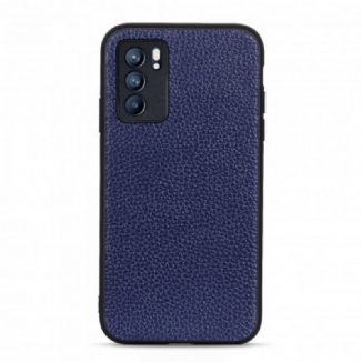 Coque Oppo Reno 6 5G Véritable Cuir Litchi