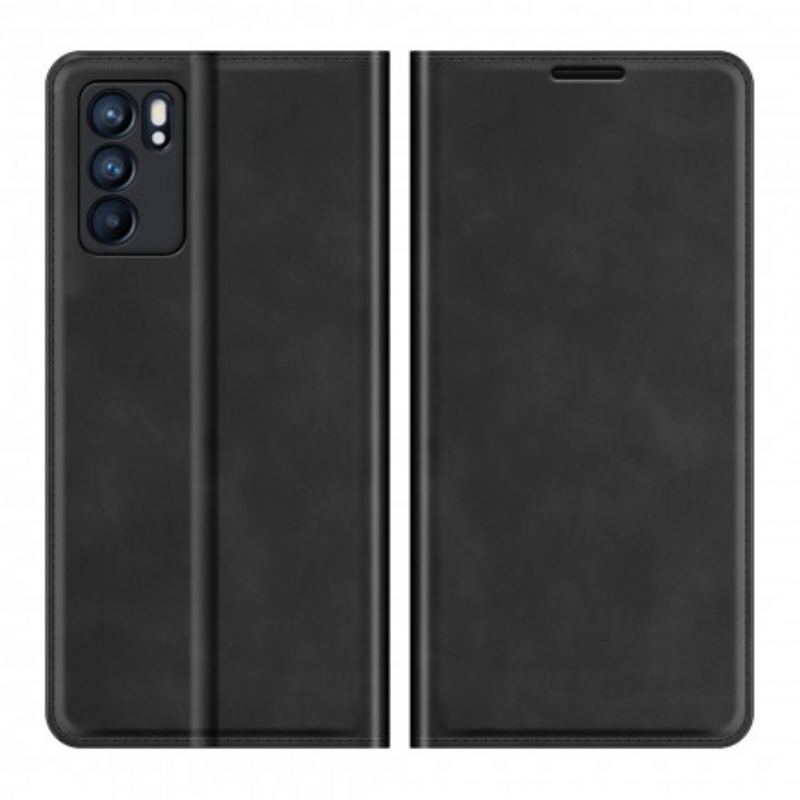 Flip Cover Oppo Reno 6 5G Effet Cuir Douceur