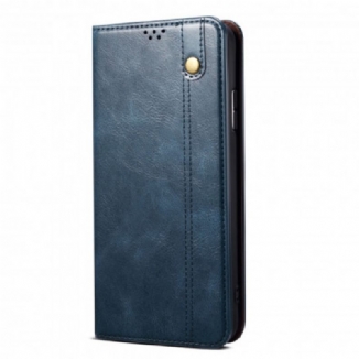 Flip Cover Oppo Reno 6 5G Simili Cuir Ciré