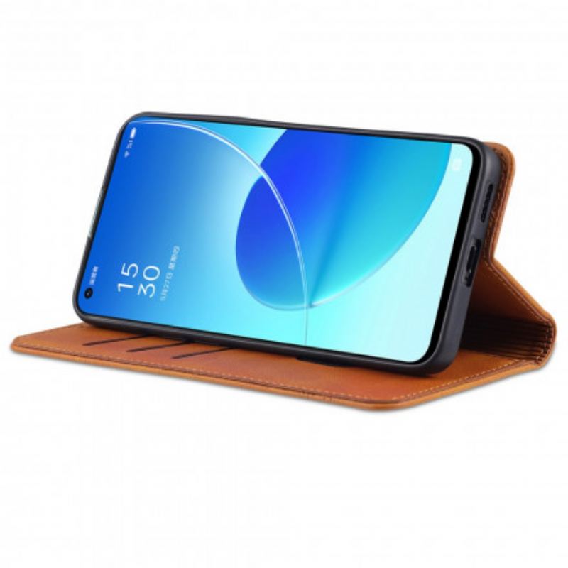 Flip Cover Oppo Reno 6 5G Style Cuir AZNS