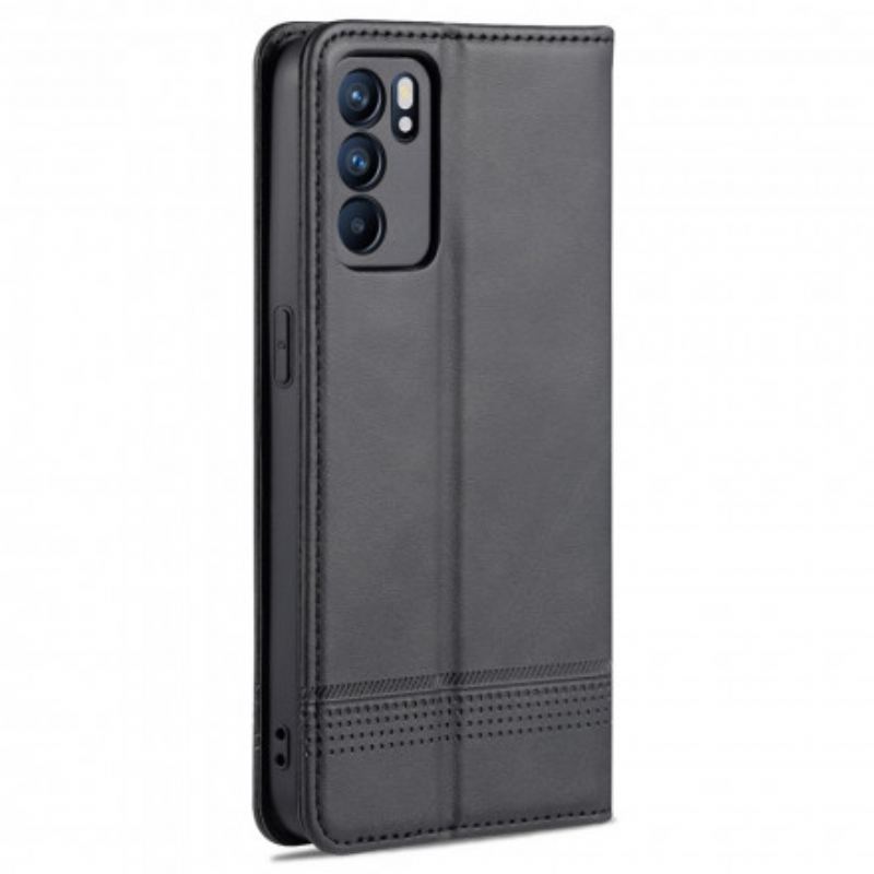 Flip Cover Oppo Reno 6 5G Style Cuir AZNS