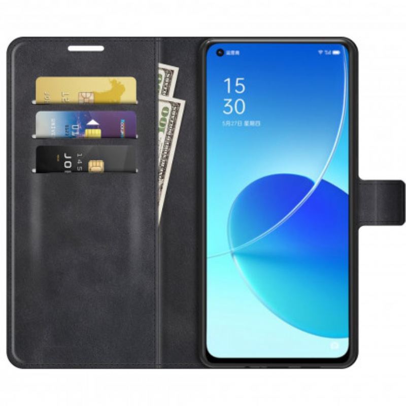 Housse Oppo Reno 6 5G Effet Cuir Slim Extrême