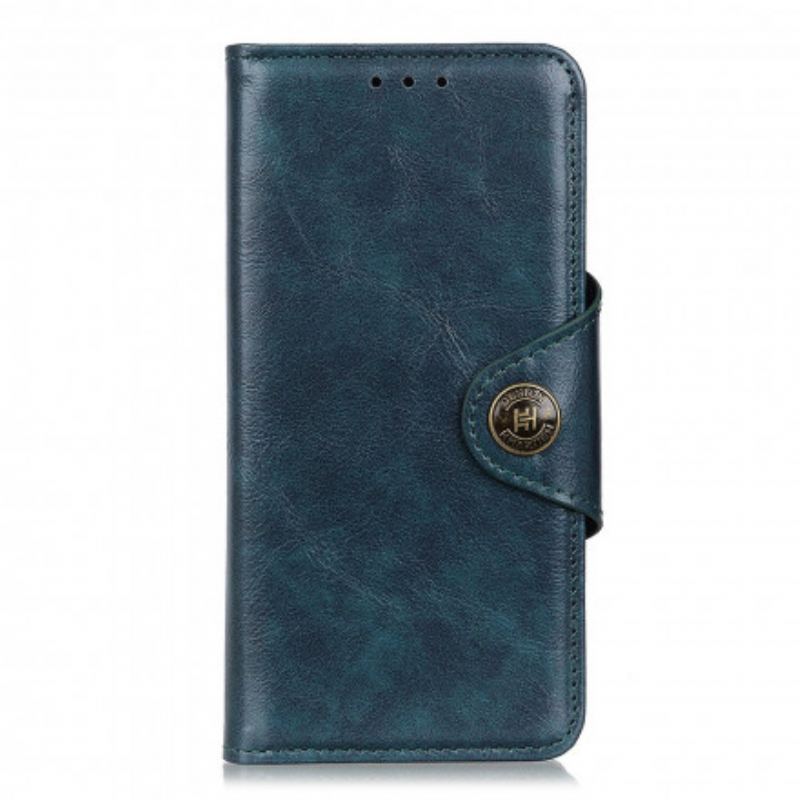 Housse Oppo Reno 6 5G Simili Cuir Bouton Vintage