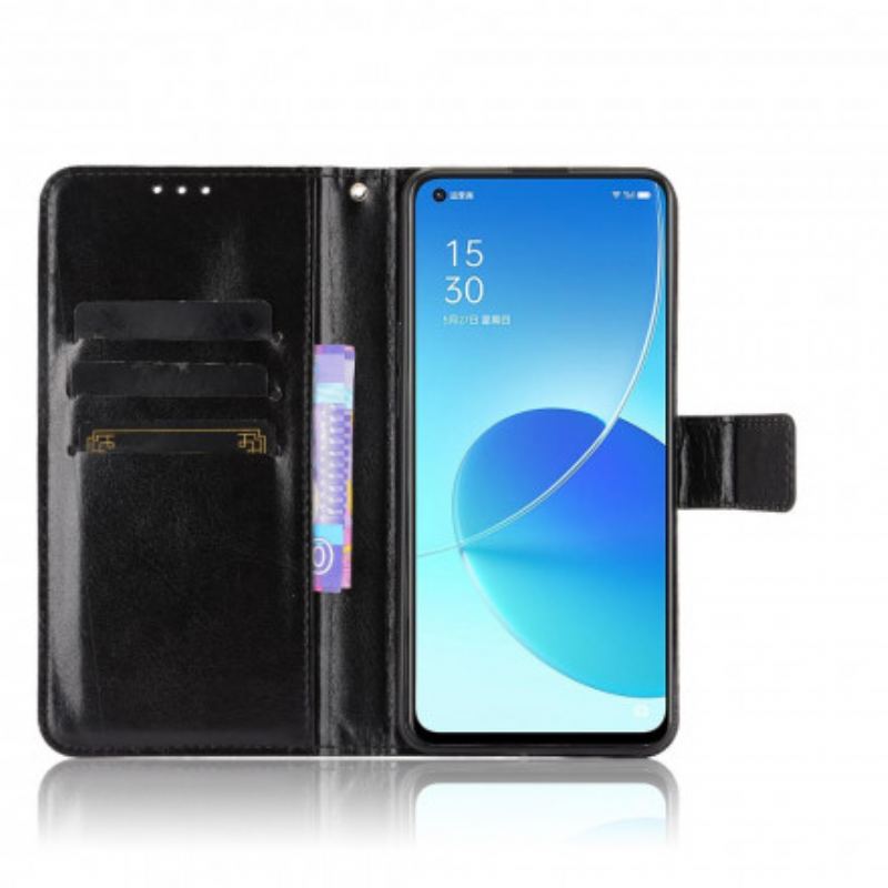 Housse Oppo Reno 6 5G Simili Cuir Flashy