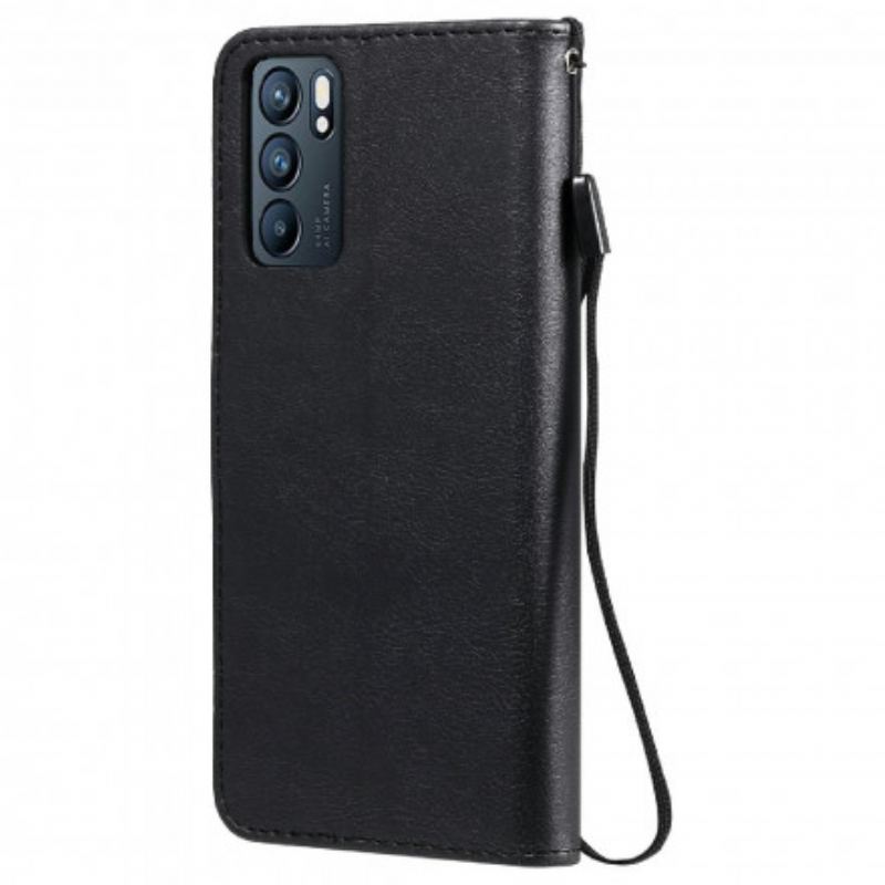 Housse Oppo Reno 6 5G Solid Color Serie à Lanière