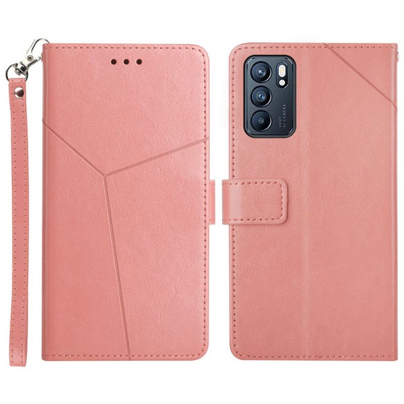 Housse Oppo Reno 6 5G Style Cuir Géo Y Design