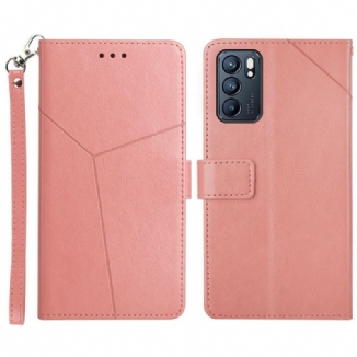 Housse Oppo Reno 6 5G Style Cuir Géo Y Design