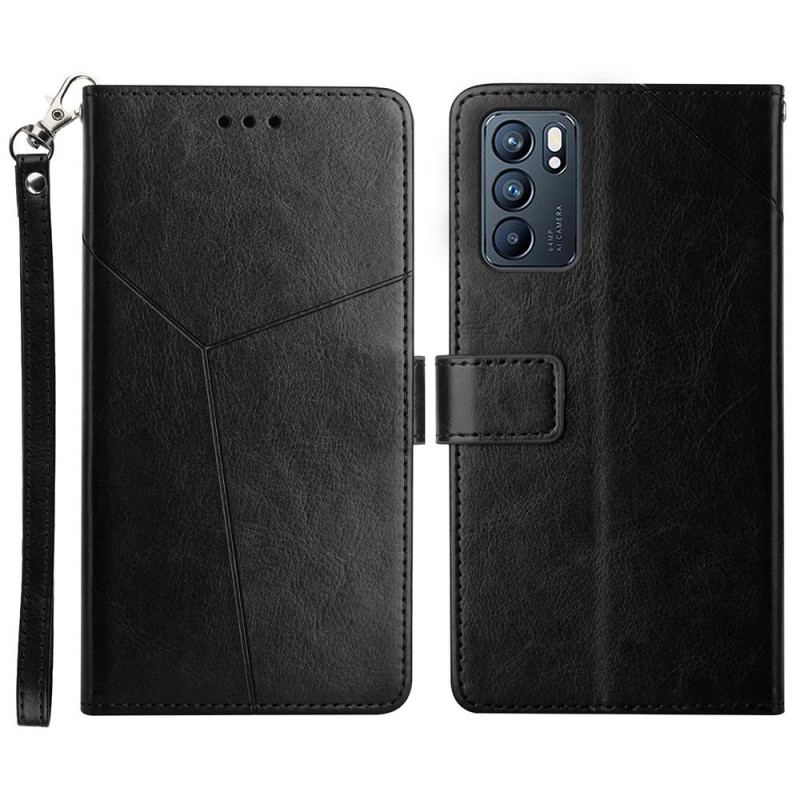 Housse Oppo Reno 6 5G Style Cuir Géo Y Design