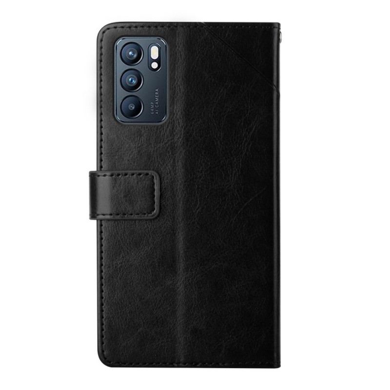 Housse Oppo Reno 6 5G Style Cuir Géo Y Design