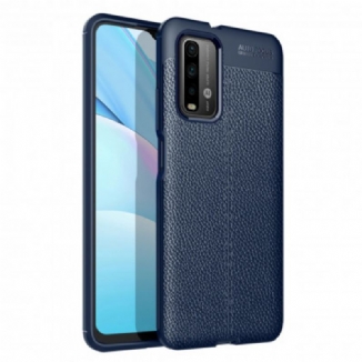 Coque Poco M3 Effet Cuir Litchi Double line