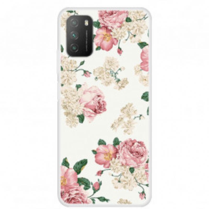 Coque Poco M3 Fleurs Liberty