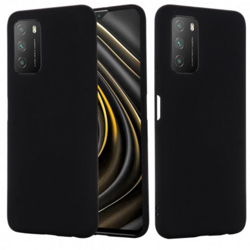 Coque Poco M3 Silicone Liquide Avec Lanière